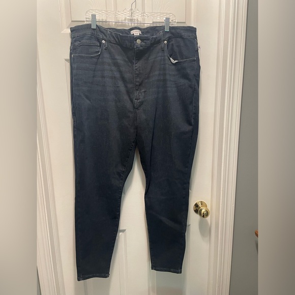 Good American Always Fit Plus Size 28-32 Blue Jeans - Picture 2 of 10